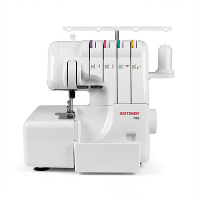 GRITZNER 788 Overlock LED Version mit 5 Sonderfüße mit Abfallbehälter und Buch