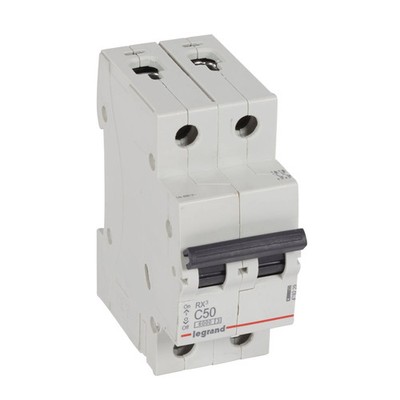 Legrand 419229 MCB RX³ 2P 50A Curve C 6kA DIN Rail