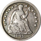 1849/6-P Seated Liberty Half Dime