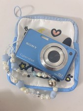 Blue SONY Cyber-Shot DSC-W220 Digital Camera 12.1 MP 4X Optical Zoom Test Good