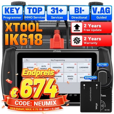 XTOOL IK618 Profi OBD2 Diagnosegerät Scanner IMMO Key Programming Alle System DE