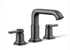KOHLER Numista 8 in. Widespread Double Handle Bathroom Faucet in Matte Black