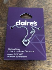 Sterling Silver Diamond Heart Slider Pendant  