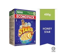 NESTLÉ Honey Stars Cereal 450g (Halal) – Crunchy Honey-Flavoured Breakfast for K