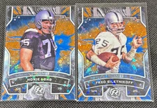 Oakland Raiders Howie Long Fred Biletnikoff Orange & Blue Spark Topps Resurgence