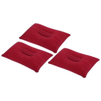 Aufblasbares Kissen, 3er Pack Ultraleicht Camping Reise Bürokissen Rot