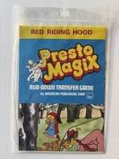 SEALED Vintage PrestoMagix 1980 Rub Down Transfer game - Red Riding Hood 