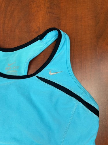 Nike Women’s Dri-Fit Running Sports Bra Blue Size Large 396750-485 - Picture 2 of 10