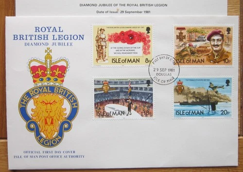 1981 Isle of Man Royal British Legion  First Day Cover Last One