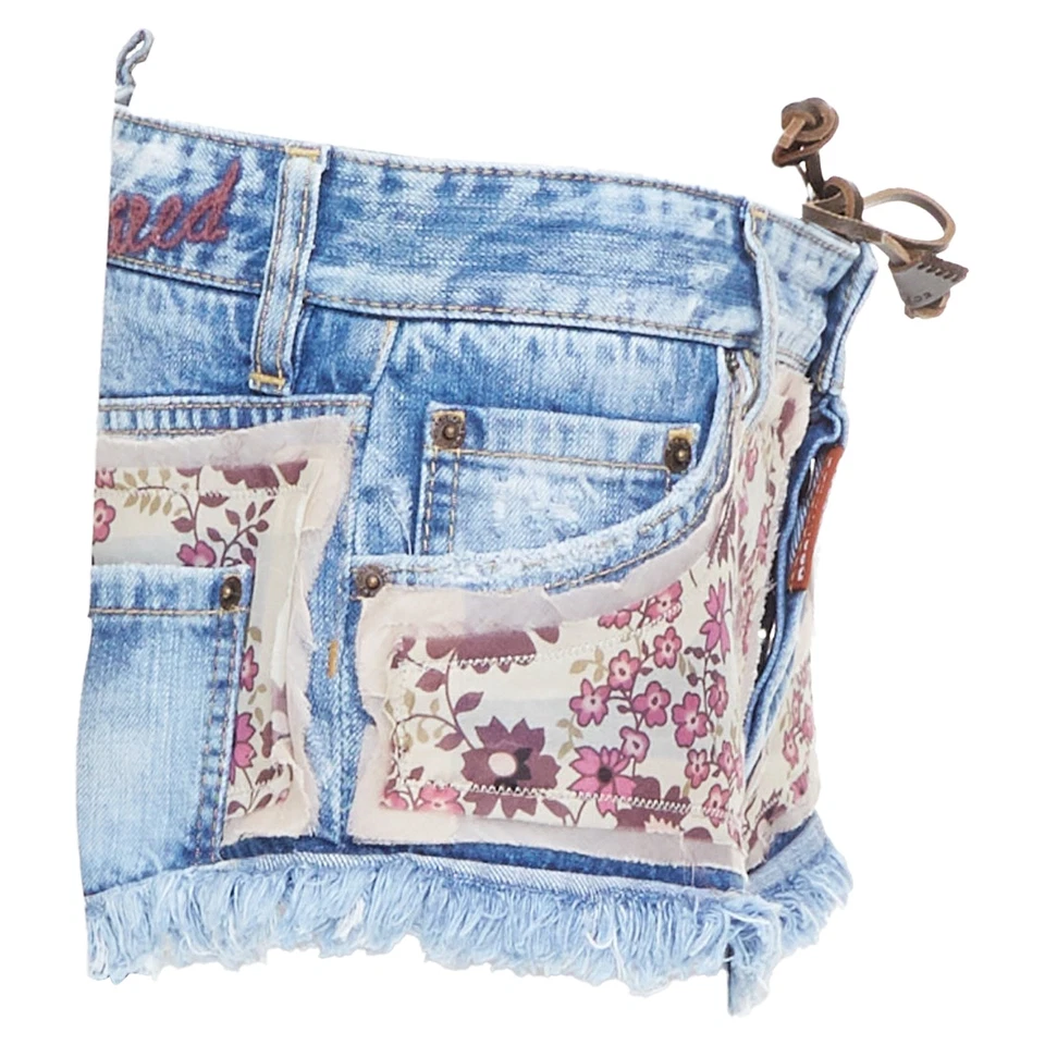 Mini Pantalones Cortos Dsquared2 Rosa Corte Mujer Azul Talla 38 Foto 4 de 4