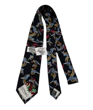 Ed Hardy Mens Silk Neck Tie NWT Designer Dragons Christian Audigier AOP Graphic