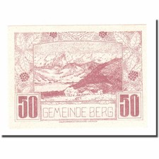 [#664651] Banknote, Austria, Berg O.Ö. Gemeinde, 50 Heller, Texte 2, 1920, 1920-