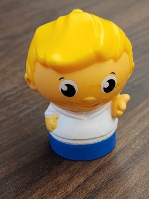 Mega Bloks First Builders Block Buddies Boy/Man Figure Blonde White Hoodie