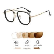 Fashion Transition Photochromic Brown Reading Glasses UV400 Sunglasses Readers