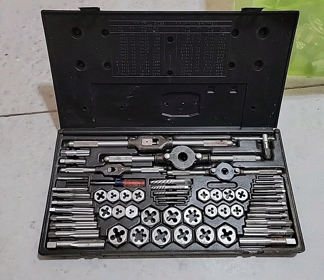 VINTAGE SEARS CRAFTSMAN KROMEDGE 59 PIECES MECHANICS TAP & DIE SET 9