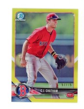 2018 Bowman Chrome Prospects Gold #BCP-117 C.J. Chatham /75 - Red Sox 🔴⚪️
