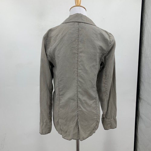 Michael Stars Blazer Women XS Extra Small Cool Stone Linen Oversized Snap Button - Picture 7 of 12
