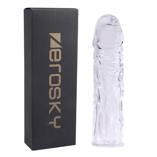 NEW-Penis-Sheath-Extension-Extender-Girth-Long-Enlarger-Erection-Enhancer-Sleeve - Picture 16 of 16