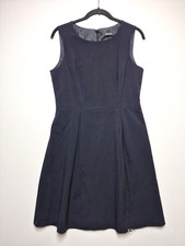 Nine West Women's Midi Black Fit & Flare Sleeveless Collarless Dress Size 6