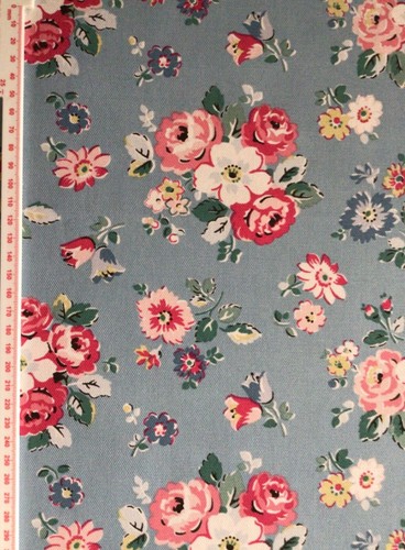Cath Kidston Island Bunch on Blue Cotton Duck Fabric New Assorted Sizes Floral - Picture 5 of 7