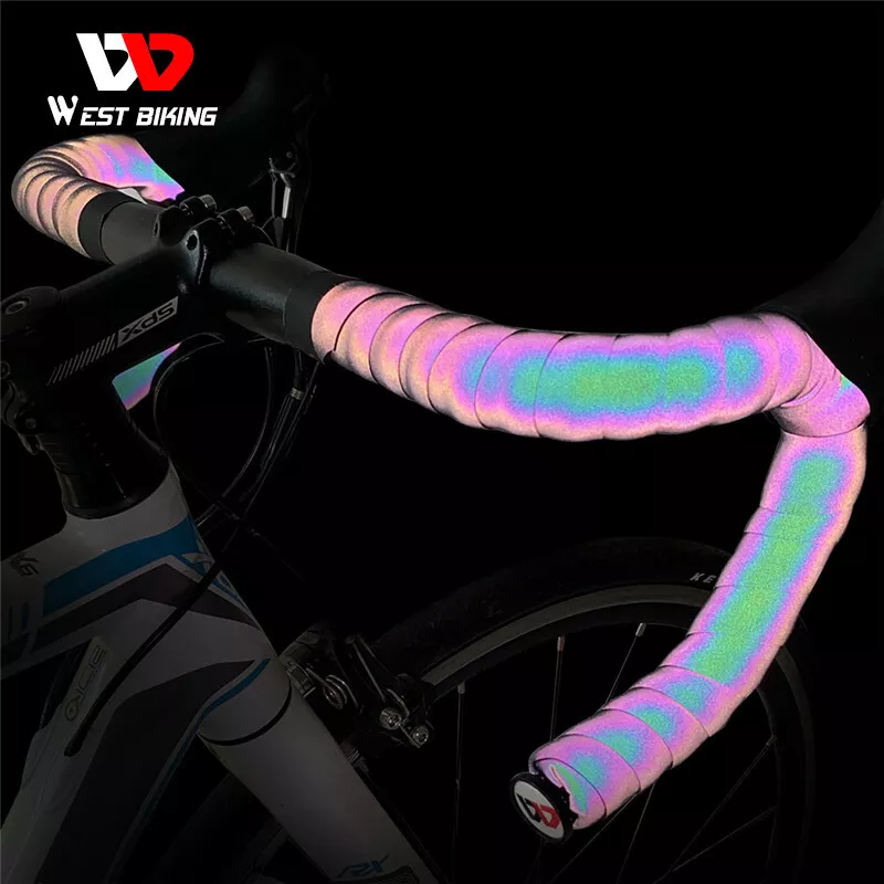 WEST BIKING Road Bike Bicycle Handlebar Tape Full Reflective Cycling Bar  Tape