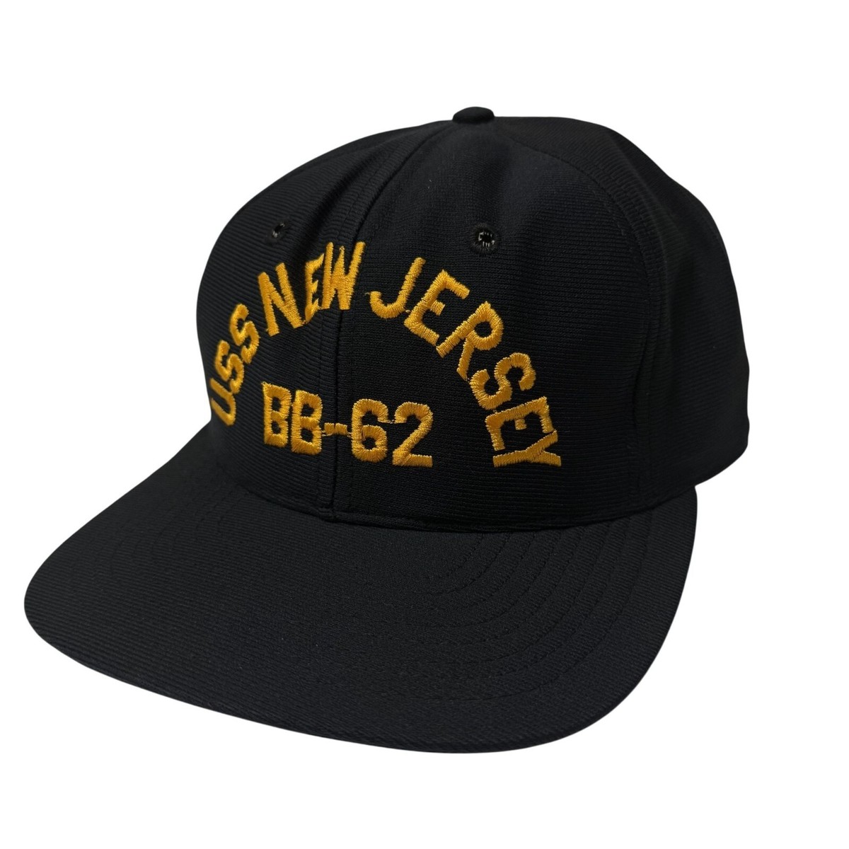 NOS Vtg 80's USS New Jersey BB-62 USN Hat BIG J Snapback NOS Vtg 80's USS New Jersey BB-62 USN Hat BIG J Snapback