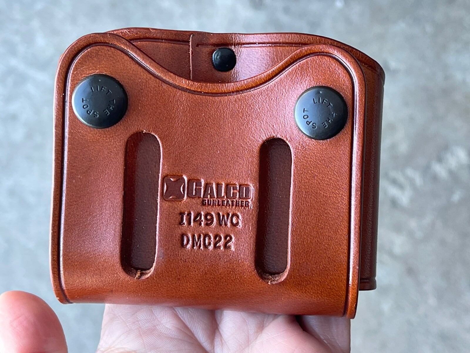 Galco Brown Leather DMC Double Mag Magazine Carrier Holster DMC22 I149WC-image