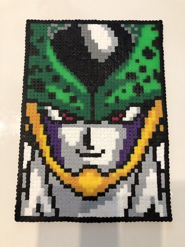 pixel-art-perles-a-repasser-dragon-ball-portrait-cell-ebay