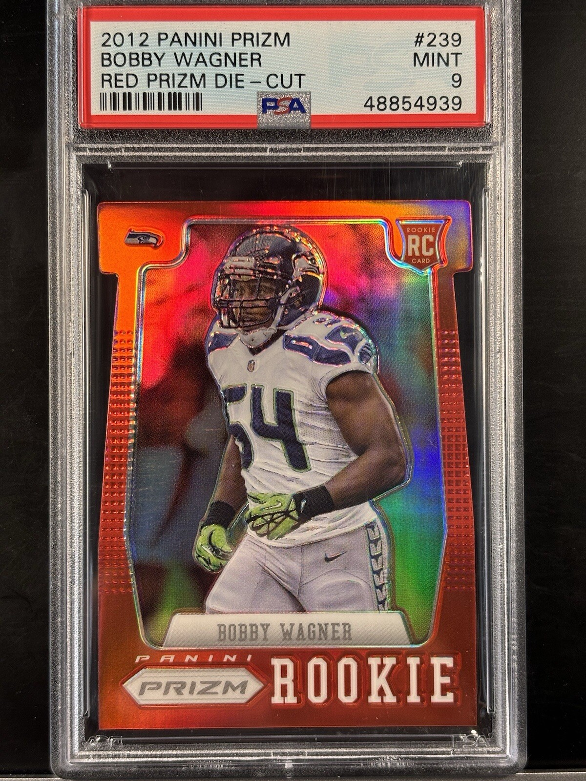 2012 Panini Prizm Red PRIZMS Bobby Wagner #239 Rookie RC PSA 9 Seahawks HOF SSP