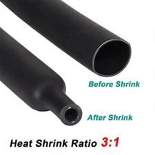 3:1 20/30Ft Heat Shrink Tubing Marine Grade Wire Cores Protect Kit (1/4" Dia