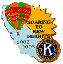 Kiwanis International West Corvina  2002-2003 "Soaring To New Heights" Lapel Pin
