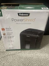 Fellowes MicroCut Shredder with Wastebasket, 10 Sheet Capacity - Black