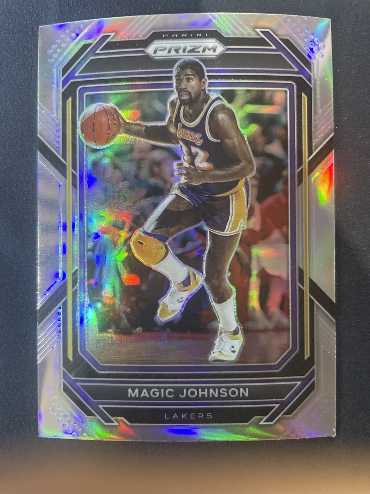 2022-23 Panini Prizm Prizms Silver Magic Johnson #276 Los Angeles Lakers T335
