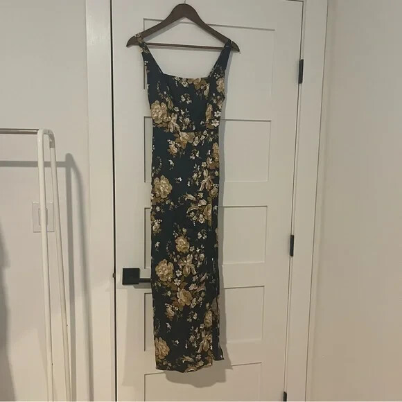 solay silk dress reformation REFORMATION Solay Silk Dress ~ Dylan Floral Print 8 NWT