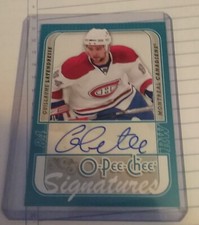 2008-09 O-Pee-Chee Guillaume Latendresse Signatures #S-GL Autograph