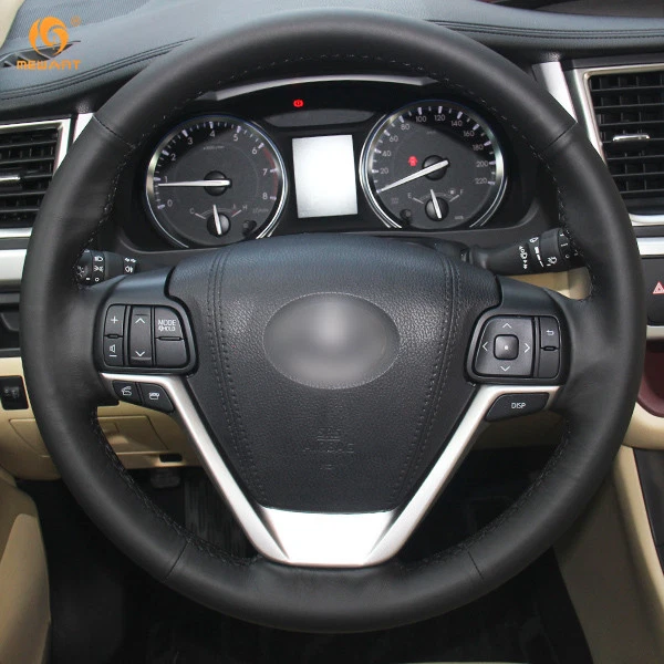 Cubierta de volante de cuero genuino para Toyota Highlander Sienna 2015-17 #FT36 Foto 4 de 4