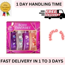 Body Fantasies Signature Fragrance Body Spray Gift Set for Women, 1.7 fl oz, 4 C