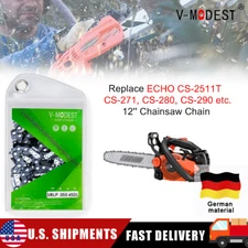 Replace 12" ECHO CS-2511T CS-271 CS-280 etc. Chainsaw Chain 3/8LP" .050" 45DL