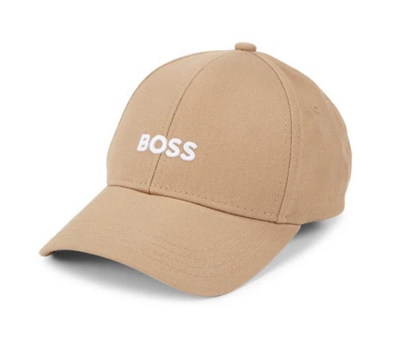 New Authentic Hugo Boss Men Unisex Beige Baseball Cap Hat Front Logo $125 |  eBay