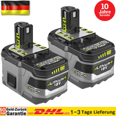 2X 18V 12Ah Original Akku für RYOBI One+ Plus Lithium RB18L50 P108 P104 Batterie