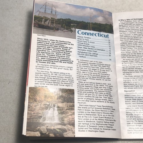 Connecticut Massachusetts Rhode Island Tour Book Guide AAA Atlas Maps 2019 - Picture 4 of 11