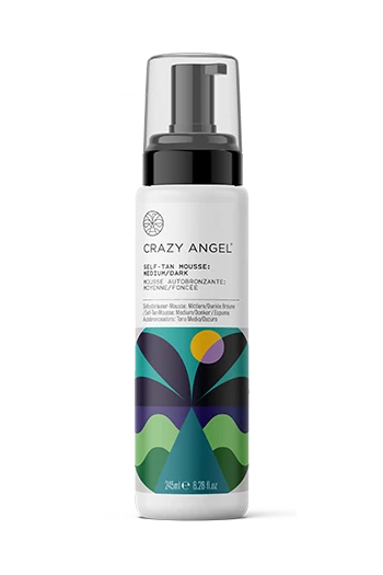 Crazy Angel Self Tan MOUSSE in MEDIUM / DARK, Vegan - 245ml Dark Mousse