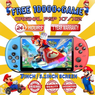 X12 Plus 7'' Videospielkonsole Eingebaut 1000 Spiele 16 GB Handheld Consoles
