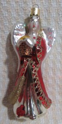 Waterford Holiday Heirlooms Blown Glass Red Angel Ornament | eBay