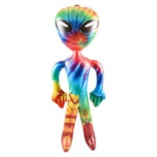 GIANT 63" TIE DYE ALIEN INFLATE INFLATABLE BLOW UP PROP UFO GAG GIFT TOY