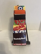 NEW Tootsie Roll 6 Pair CREW SOCKS Men Size 8-12 Blow Pop Charms Dots Sugar Baby