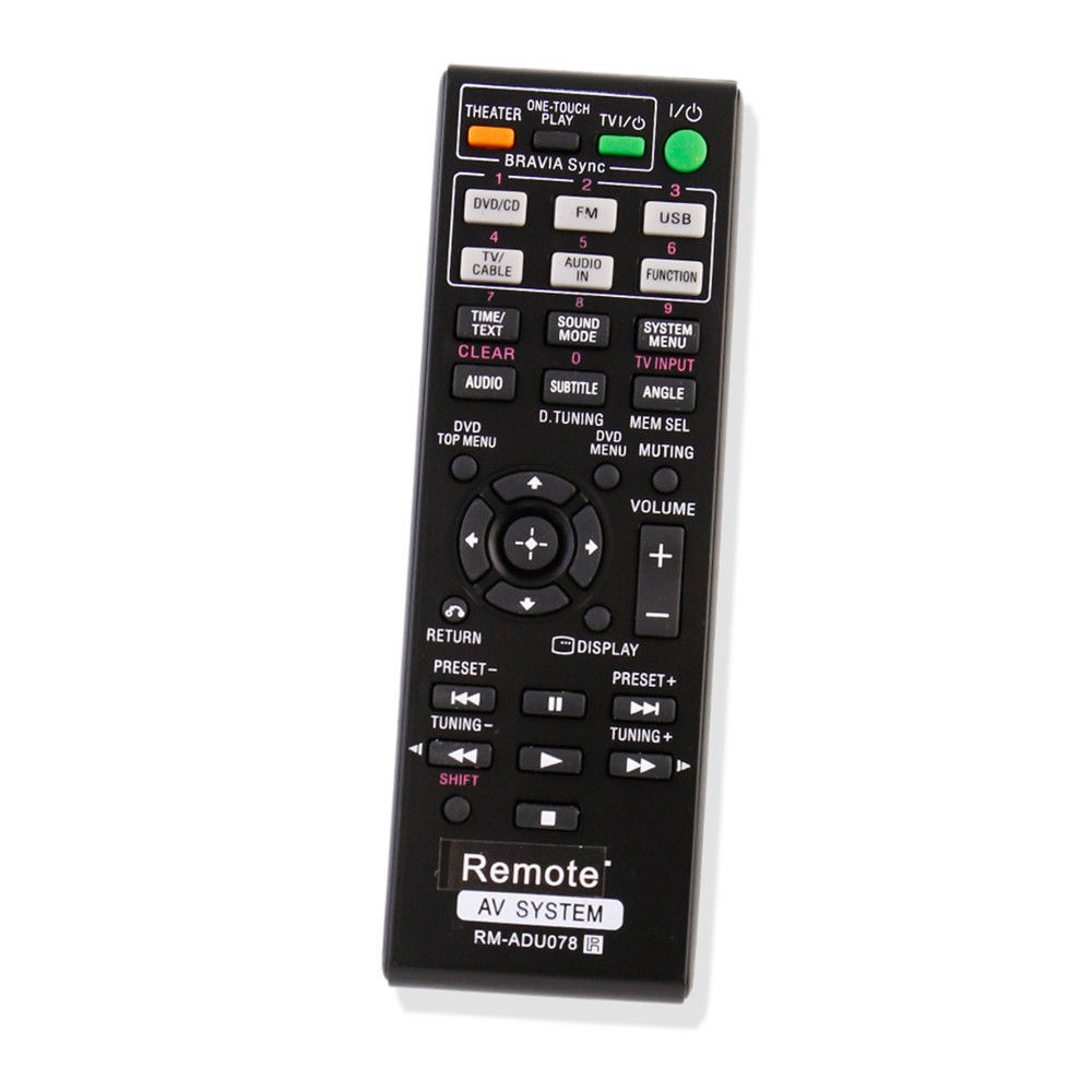 New RM-ADU078 Remote For Sony Home Theater AV System HBD