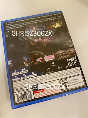 Jeu Streets Of Rage 4 PS4 Neuf Scellé - Inclut Soundtrack Et Carte Collector - Edition Complète