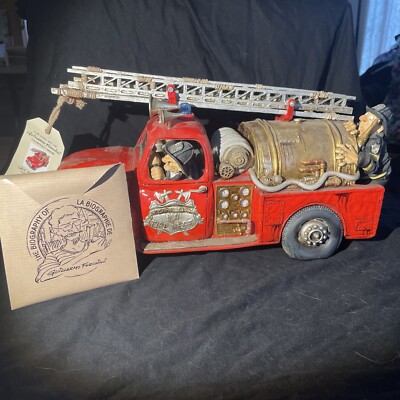 The comic art of Guillermo Forchino The Fire Engine with firemen