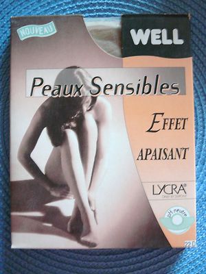 Strumpfhose ''Sensitive Skin'' von WELL Feines Lycra 22 DEN Beige Gold Größe 1